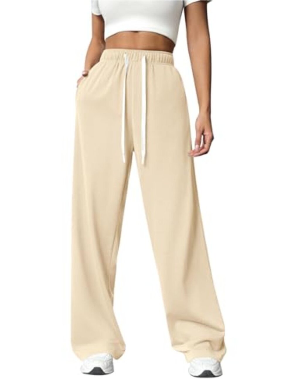 Women's Baggy High Waist Joggers Wide Leg Lounge Sweatpants Soft Casual